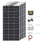 Solar Panel Kit Complete 100W 100 Watt 200 W 300W 400W 500W Photovoltaic Panels Cell 12V 24V Battery Home Car Boat Yacht