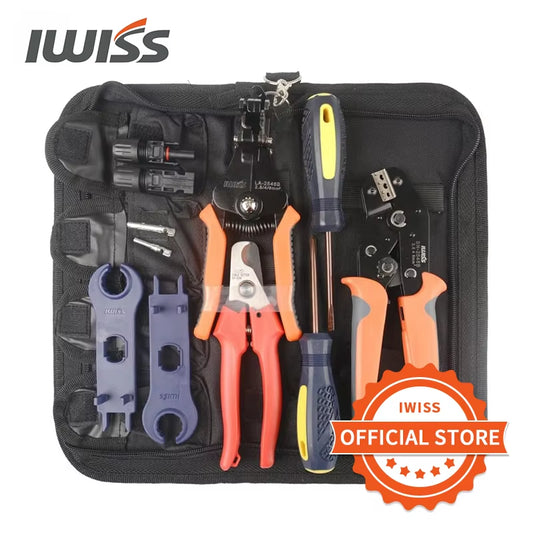 Solar PV Cable Crimping Plier Tool Kit for 2.5/4/6Mm ²With Stripper,Cutter, Spanner Connectors-Oxford Bag Pack