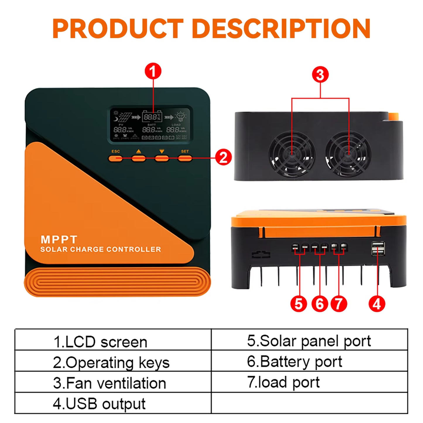 MPPT Solar Charge Controller 20A 40A 60A Solar Controller MPPT 12V 24V Solar PV Regulator Fit for Lead-Acid/Lithium