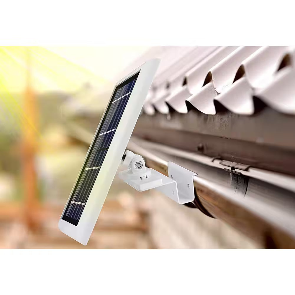 Gutter Mount Compatible with Ring, Arlo, Reolink Security Cameras and Compatible Solar Panels (White)