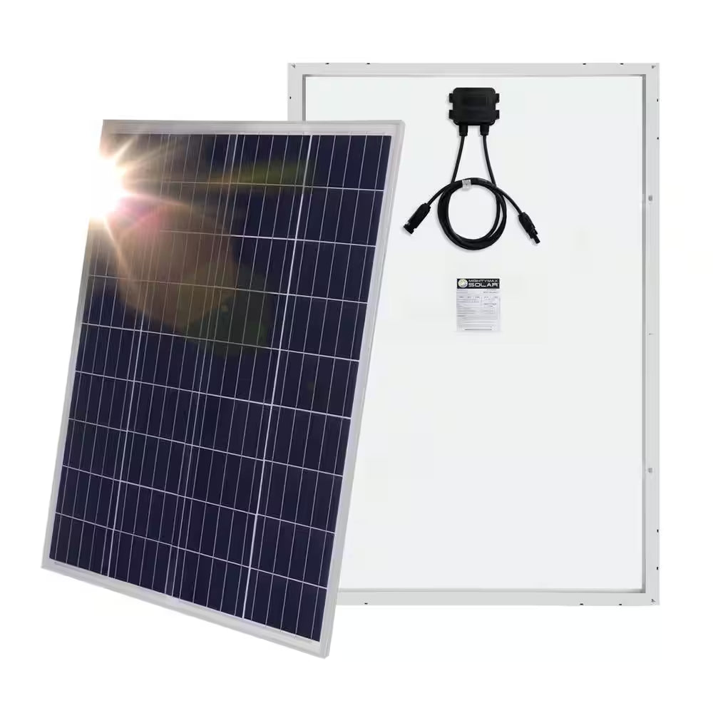 100-Watt 12-Volt Polycrystalline Solar Panel for Rv'S, Boats and off Grid Applications