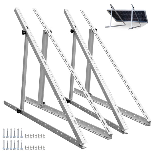 ECO-WORTHY 2 Sets 45inch Adjustable Solar Panel Tilt Mount Brackets with Foldable Tilt Legs, Ieal for 1-4pcs 180 200 300 400 Watt Solar Panel for Roof, RV, Boat, and Off-Grid