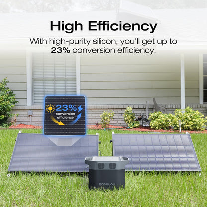 EF ECOFLOW Solar Generators, DELTA 2 Portable Power Station with 2PCS 100W 12V Solar Panels, 1024Wh LFP Battery, Fast Charging, Power Station for Home Backup, Camping&RVs