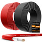 Oududianzi 2x30 Feet Solar Panel Wire, 10AWG Solar Wire H1Z2Z2-K Tinned Copper Solar Extension Cable for Photovoltaic Solar System, Automotive RVs, Boats (30FT Red + 30FT Black)