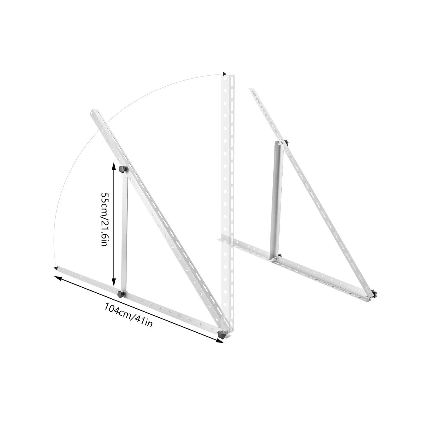 41" Adjustable Brackets for Mounting Solar Panels on Ground Roof Wall DIY Off-Grid Solar Racking System Solar Panel Stand Foldable Tilt Legs for Roof RV Boat and Off-Grid