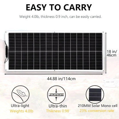 1000W 500W 400W 200W 100W Flexible Solar Panel 16.5V High Efficiency Photovoltaic Module Diy Kit Generation Car Home Camping