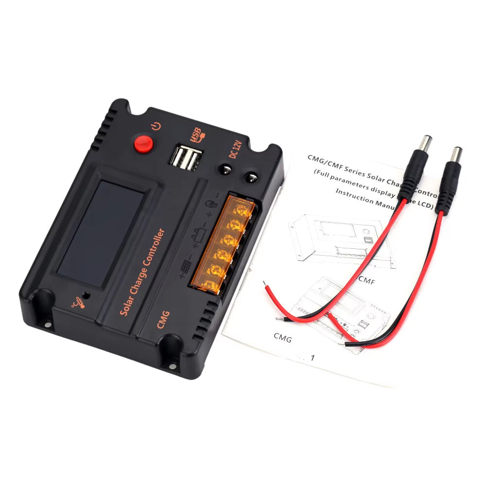 20A 10A Solar Charge Controller Solar Panel Battery Regulator 12V/24V Auto Solar Controller Temperature Compensation