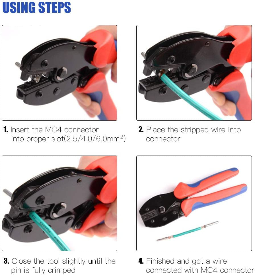 Crimper Solar Crimping Tools for AWG26-10 2.5/4/6Mm² Solar Panel PV Cable