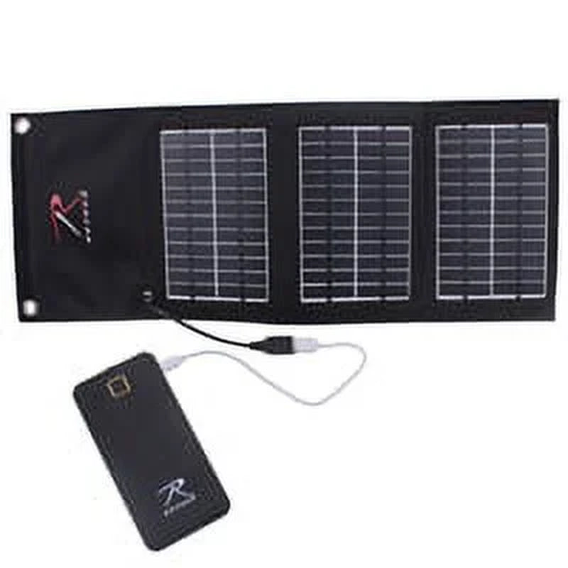 MOLLE Solar Panel with Power Bank, Black