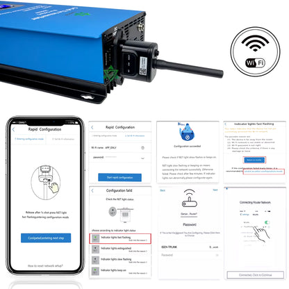 1000W MPPT Solar Grid Tie Inverter with Limiter Sensor Micro Inversor Pure Sine Wave Battery Discharge Power DC 24V 48V 110/220V