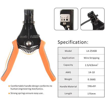 Solar PV Cable Crimping Plier Tool Kit for 2.5/4/6Mm ²With Stripper,Cutter, Spanner Connectors-Oxford Bag Pack