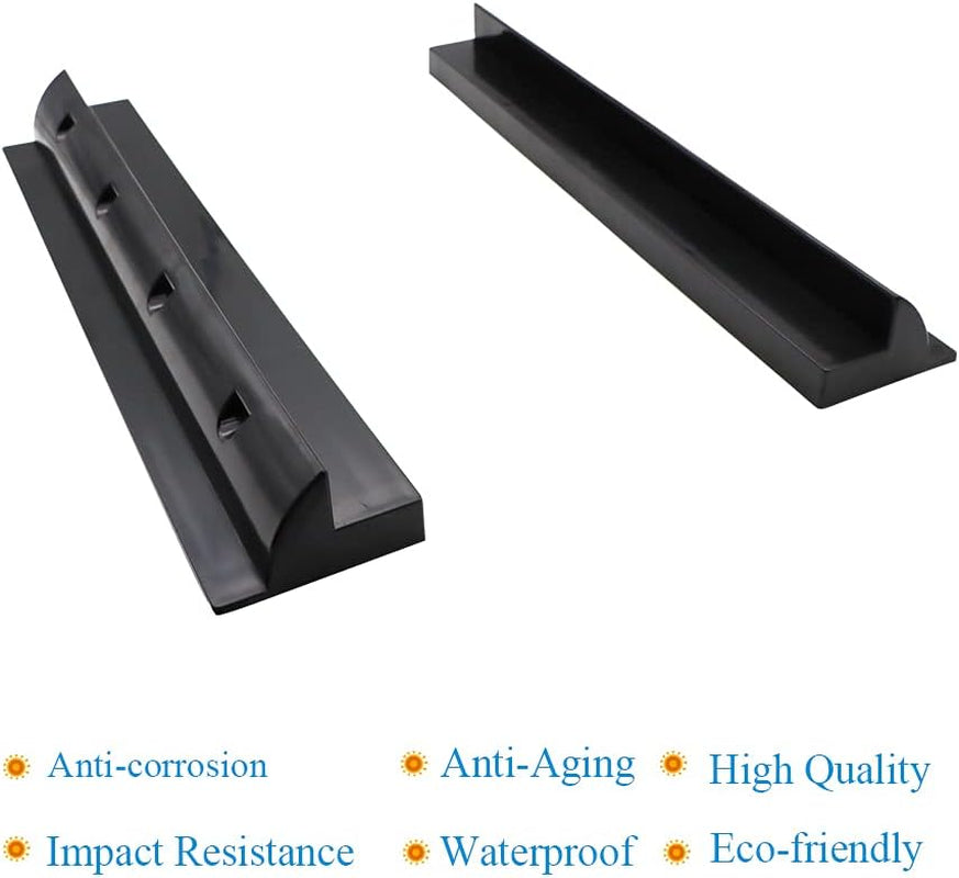 Solar Panel Mounting Brackets Side Bracket 55Cm/21.7Inch Black (2 Pack) for Flat Surface