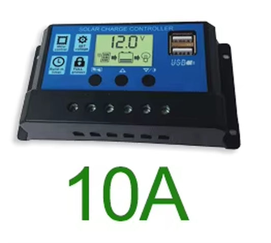 Professional Solar Panel Controller Battery Charge Regulator 2USB 12V/24V 10A~100A Photovoltaic Street Lamp Control System